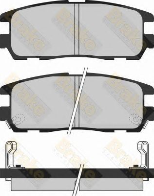 BRAKE ENGINEERING pa1031 -  Комплект тормозных колодок, дисковый тормоз